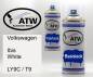 Preview: Volkswagen, Ibis White, LY9C / T9: 400ml Sprühdose + 400ml Klarlack - Set, von ATW Autoteile West.